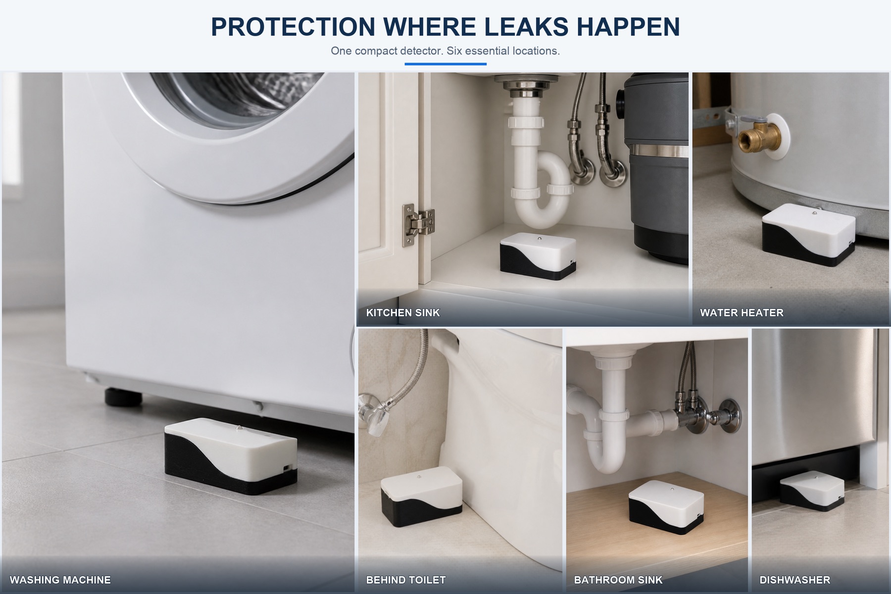 Smart Leak Sensor: leak detector example uses collage