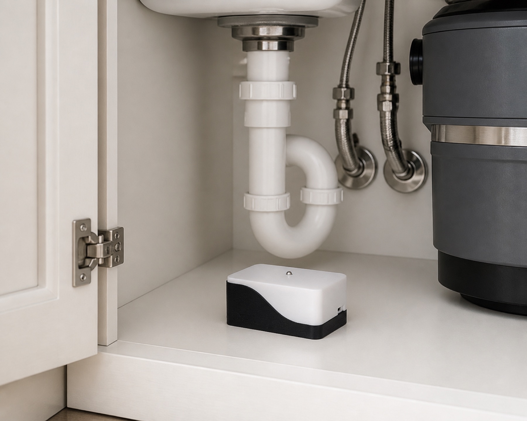 Smart Leak Sensor: leak detector under kitchen sink