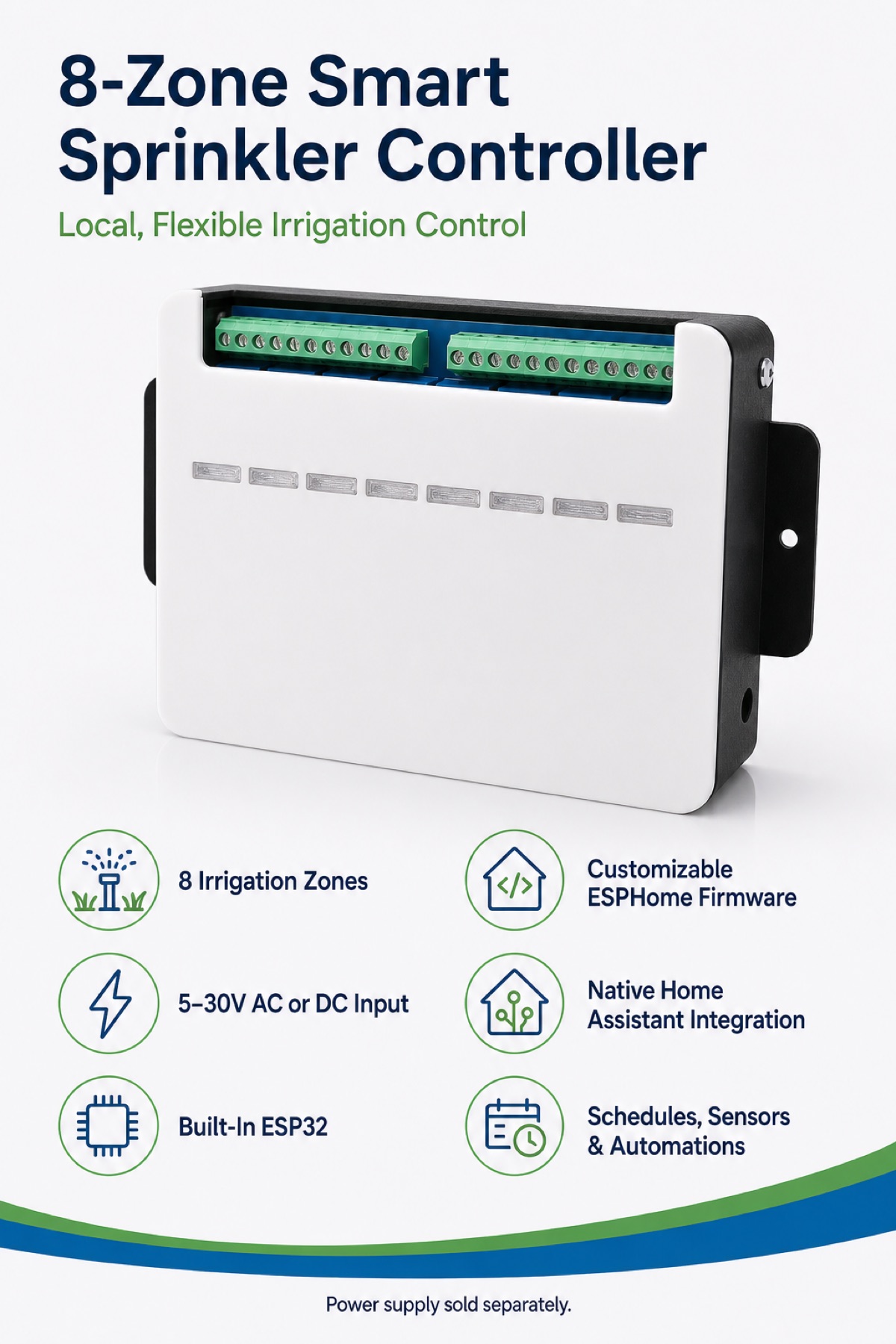 Smart Sprinkler Controller: product feature sheet